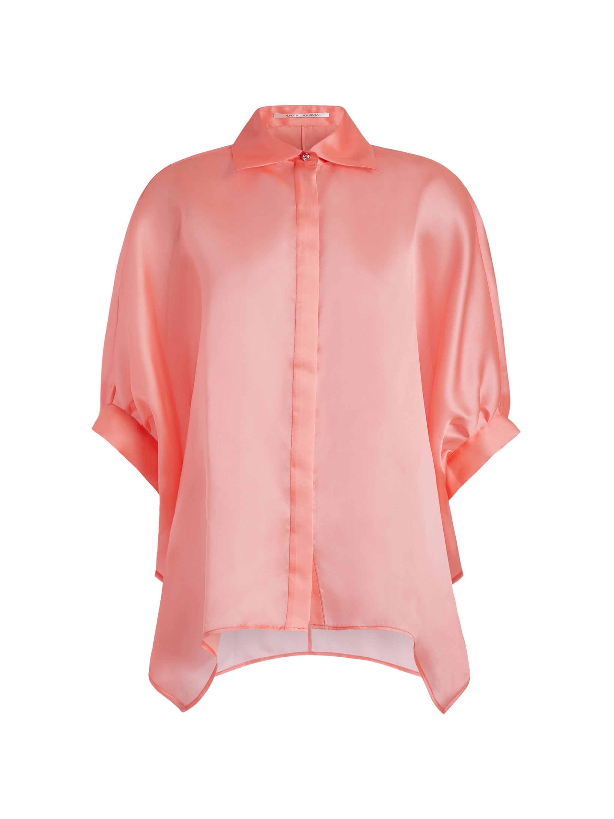 AZEEZA Culhane twisted silk blouse - Pink